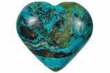 Polished Chrysocolla Heart - Peru #133814-1